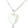 Heart Shaped Natural Freshwater Pearl On 18 Inch Silver Plated Necklace Image-2