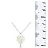 Heart Shaped Natural Freshwater Pearl On 18 Inch Silver Plated Necklace Image-5
