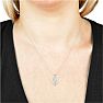 Heart Shaped Natural Freshwater Pearl On 18 Inch Silver Plated Necklace Image-6