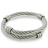 Women's Twisted Wire Stainless Steel Cuff Bracelet Image-3