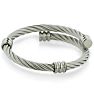 Women's Twisted Wire Stainless Steel Cuff Bracelet Image-5