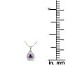 3/4ct Trillion Purple Amethyst And Diamond Pendant On 18 Inch Sterling Silver Necklace Image-5