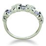 3/4ct Tanzanite And Diamond Ring In Sterling Silver, Size 5 Image-4