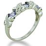 3/4ct Tanzanite And Diamond Ring In Sterling Silver, Size 5 Image-5