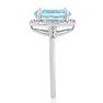 3 1/2ct Blue Topaz And Diamond Ring In Sterling Silver, Ring Sizes Available 5-8 Image-5