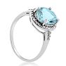 3 1/2ct Blue Topaz And Diamond Ring In Sterling Silver, Ring Sizes Available 5-8 Image-6
