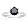 1ct Black Diamond Ring In Sterling Silver Image-1