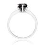 1ct Black Diamond Ring In Sterling Silver Image-2