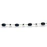 6ct Sapphire and Black Diamond Bracelet in Sterling Silver Image-3