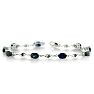 6ct Sapphire and Black Diamond Bracelet in Sterling Silver Image-4