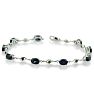 6ct Sapphire and Black Diamond Bracelet in Sterling Silver Image-5