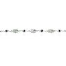 6ct Green Amethyst and Black Diamond Bracelet, 7 inches
 Image-2