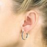 2.5ct Sapphire Inside-Out Hoop Earrings, Sterling Silver, 1 Inch Image-6