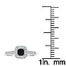 Hansa 2 Carat Princess Black Diamond Engagement Ring in 14k White Gold Image-4
