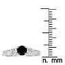 Hansa 1 Carat Black Diamond Engagement Ring in 14k White Gold Image-4