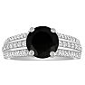 Hansa 2ct Black Diamond Engagement Ring in 14k White Gold
 Image-1