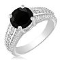 Hansa 2 1/2ct Black Diamond Engagement Ring in 14k White Gold
 Image-2