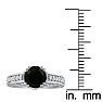 Hansa 2 2/3 Carat Black Diamond Engagement Ring in 14k White Gold Image-4