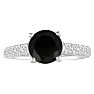 Hansa 1 1/2 Carat Black Diamond Engagement Ring in 14k White Gold Image-1