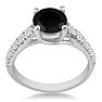 Hansa 1 1/2 Carat Black Diamond Engagement Ring in 14k White Gold Image-3