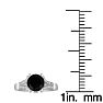 Hansa 2/3 Carat Black Diamond Engagement Ring in 14k White Gold Image-4