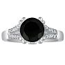 Hansa 1 1/4 Carat Black Diamond Engagement Ring in 14k White Gold Image-1