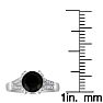 Hansa 1 1/4 Carat Black Diamond Engagement Ring in 14k White Gold Image-4