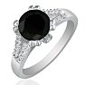 Hansa 1 3/4 Carat Black Diamond Engagement Ring in 14k White Gold Image-2