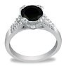 Hansa 1 3/4 Carat Black Diamond Engagement Ring in 14k White Gold Image-3