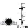 Hansa 1 3/4 Carat Black Diamond Engagement Ring in 14k White Gold Image-4