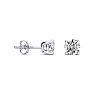 1 1/4 Carat Round Diamond Stud Earrings In Platinum Image-1
