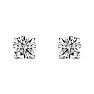 1 1/4 Carat Round Diamond Stud Earrings In Platinum Image-2