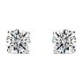 1 1/2 Carat Round Diamond Stud Earrings In Platinum Image-2