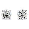 2 Carat Diamond Stud Earrings In Platinum Image-2