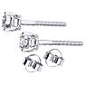 2 Carat Diamond Stud Earrings In Platinum Image-3