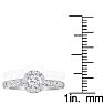 1 3/4 Carat Round Diamond Halo Engagement Ring in 14k White Gold Image-4