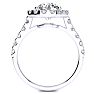 2 3/4 Carat Round Diamond Halo Engagement Ring in 14k White Gold Image-2
