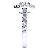2 3/4 Carat Round Diamond Halo Engagement Ring in 14k White Gold Image-3