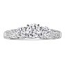 Hansa 1 1/2ct Diamond Round Engagement Ring in 14k White Gold, H-I, SI2-I1, Available Ring Sizes 4-9.5 Image-1