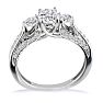 Hansa 1 1/2ct Diamond Round Engagement Ring in 14k White Gold, H-I, SI2-I1, Available Ring Sizes 4-9.5 Image-3