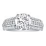 Hansa 1ct Diamond Round Engagement Ring in 14k White Gold, H-I, SI2-I1, Available Ring Sizes 4-9.5 Image-1