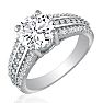 Hansa 1ct Diamond Round Engagement Ring in 14k White Gold, H-I, SI2-I1, Available Ring Sizes 4-9.5 Image-2