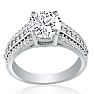 Hansa 1ct Diamond Round Engagement Ring in 14k White Gold, H-I, SI2-I1, Available Ring Sizes 4-9.5 Image-3