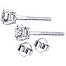 1/2 Carat Diamond Stud Earrings In Platinum Image-3