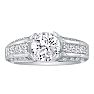 3.66 Carat Round Diamond Engagement Ring in 14k White Gold Image-1