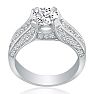 3.66 Carat Round Diamond Engagement Ring in 14k White Gold Image-3