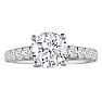1 1/2 Carat Round Diamond Engagement Ring in 18k White Gold Image-1
