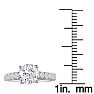 1 1/2 Carat Round Diamond Engagement Ring in 18k White Gold Image-4