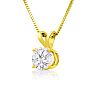 Diamond Pendants: Pretty 2/3ct 14k Yellow Gold Diamond Pendant Image-2