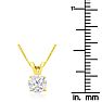Diamond Pendants: Pretty 2/3ct 14k Yellow Gold Diamond Pendant Image-4